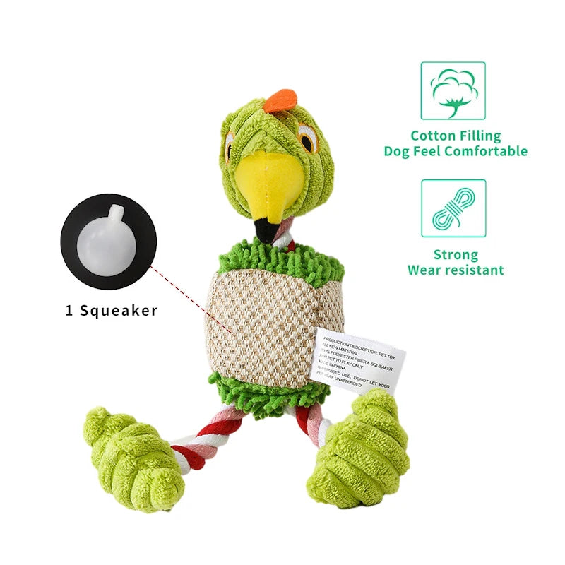 Bird themed squeaky toys for dogs