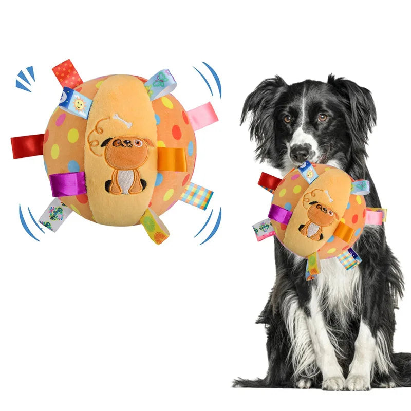 Interactive ball dog toy for aggressive chewers training