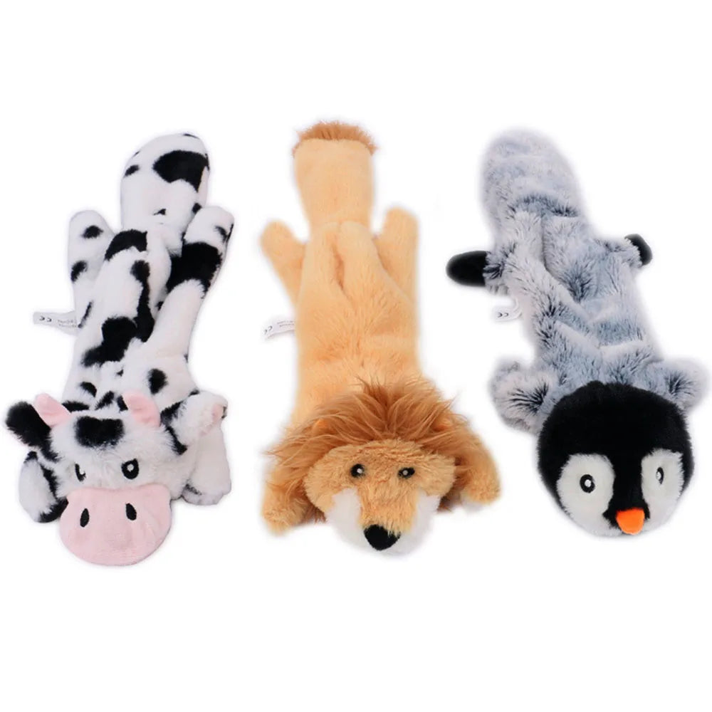 Funny animal dog toy with squeakers