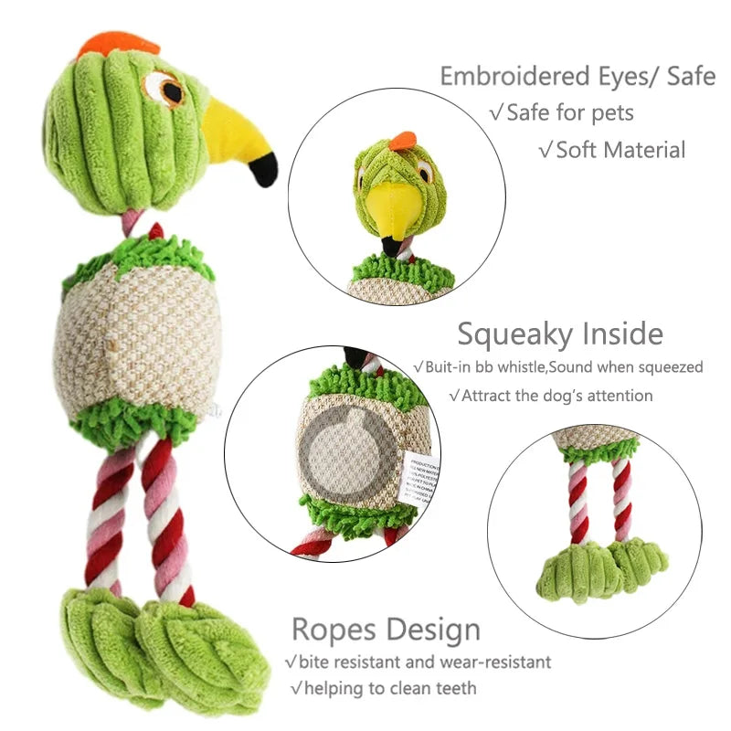 Bird themed squeaky toys for dogs