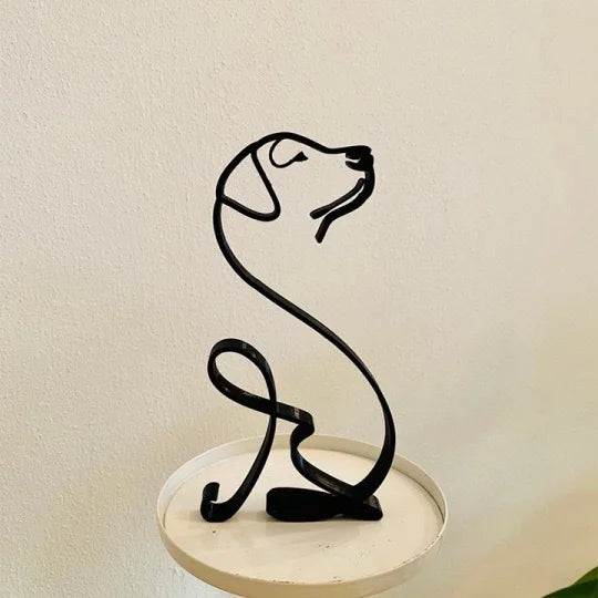Dog/cat sculpture