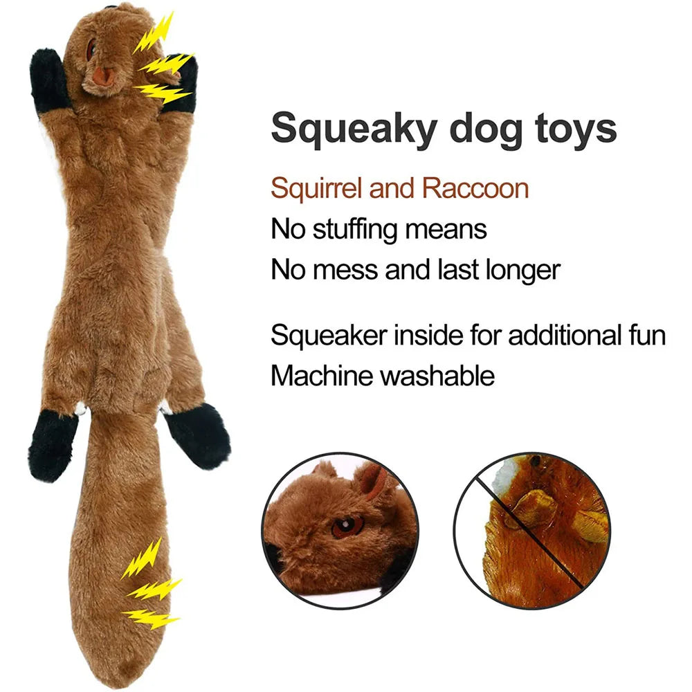 Funny animal dog toy with squeakers