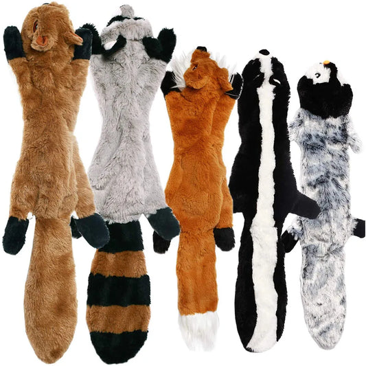 Funny animal dog toy with squeakers