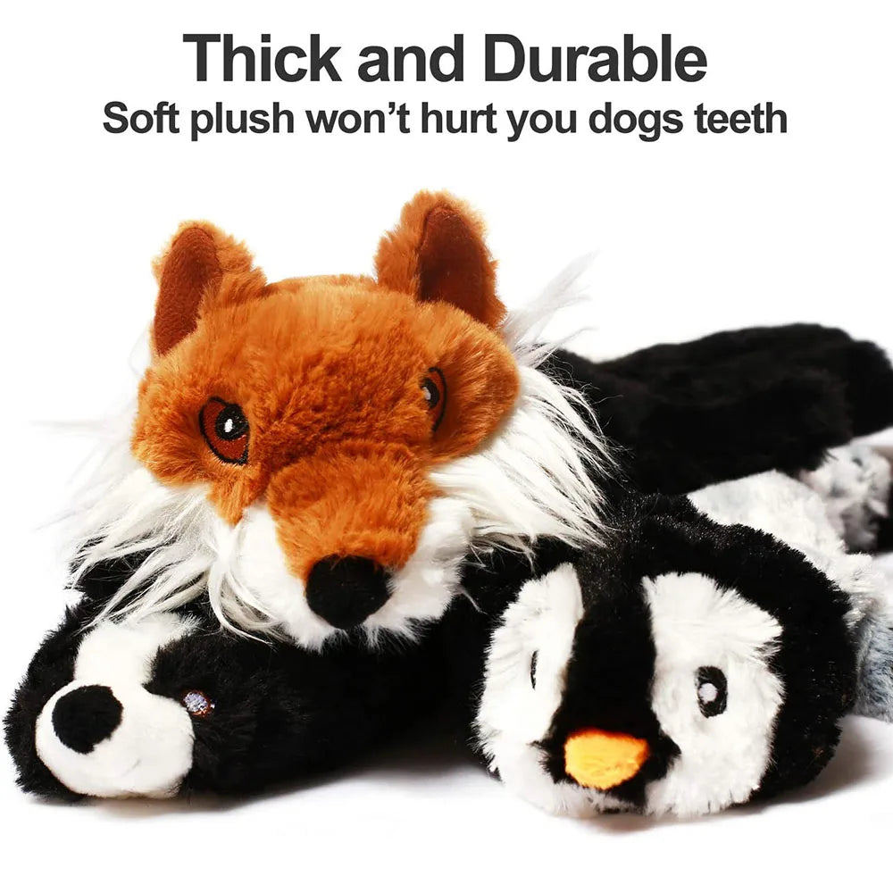 Funny animal dog toy with squeakers