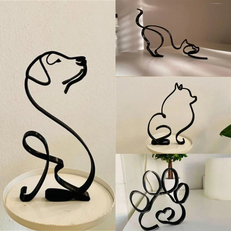 Dog/cat sculpture